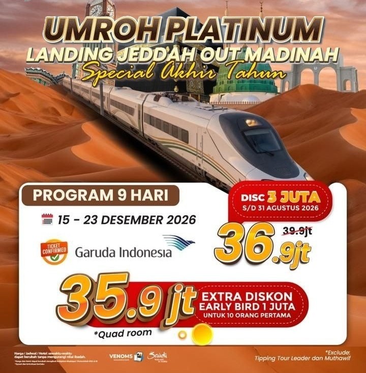 Umroh Platinum Landing Jeddah Out Madinah